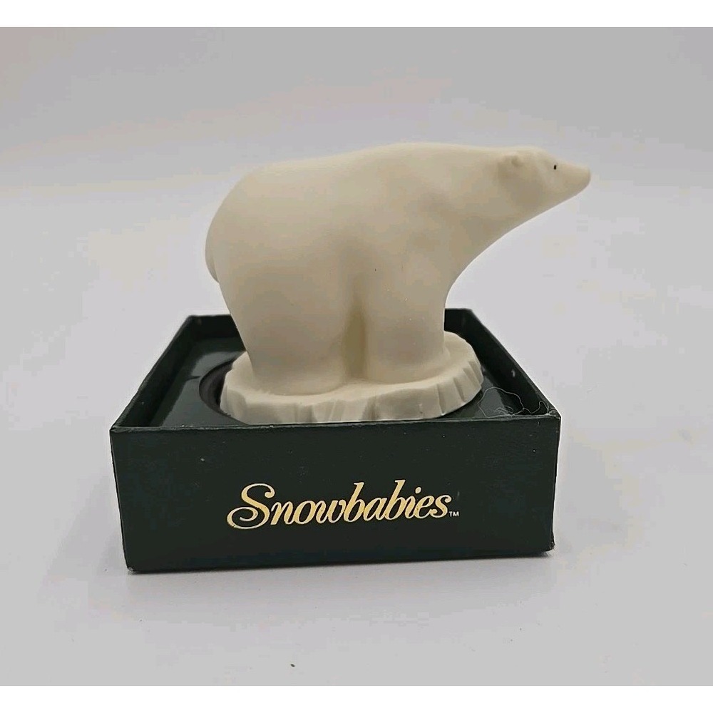 Dept 56 Snowbabies #7941-3 Bisque Clip On Polar Bear Christmas Holiday Ornament